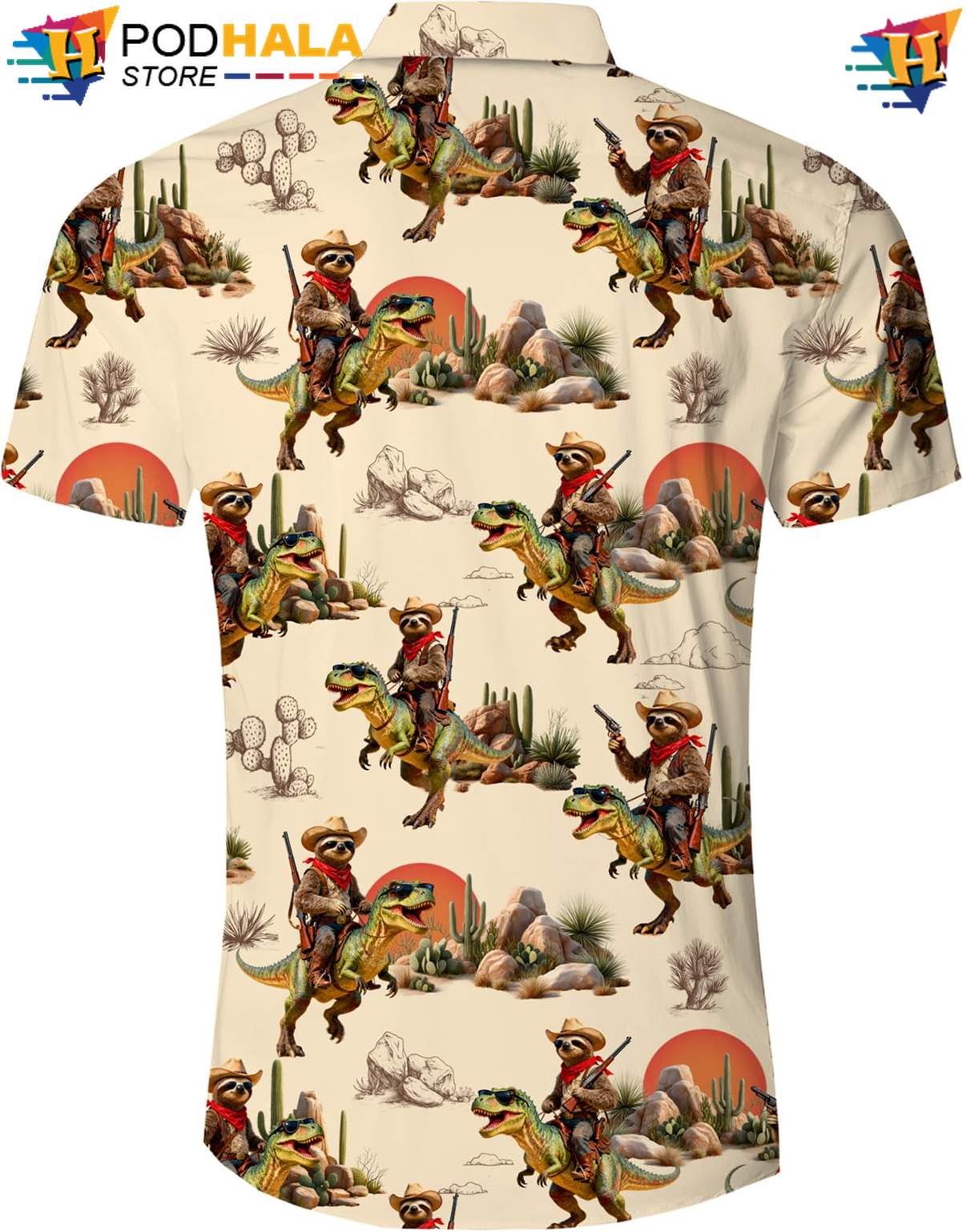 Beige Brown Cowboy Aloha Shirt Western Mens Short Sleeve Summer Apparel Beige Brown Cowboy Aloha Shirt Western Mens Short Sleeve Summer Apparel