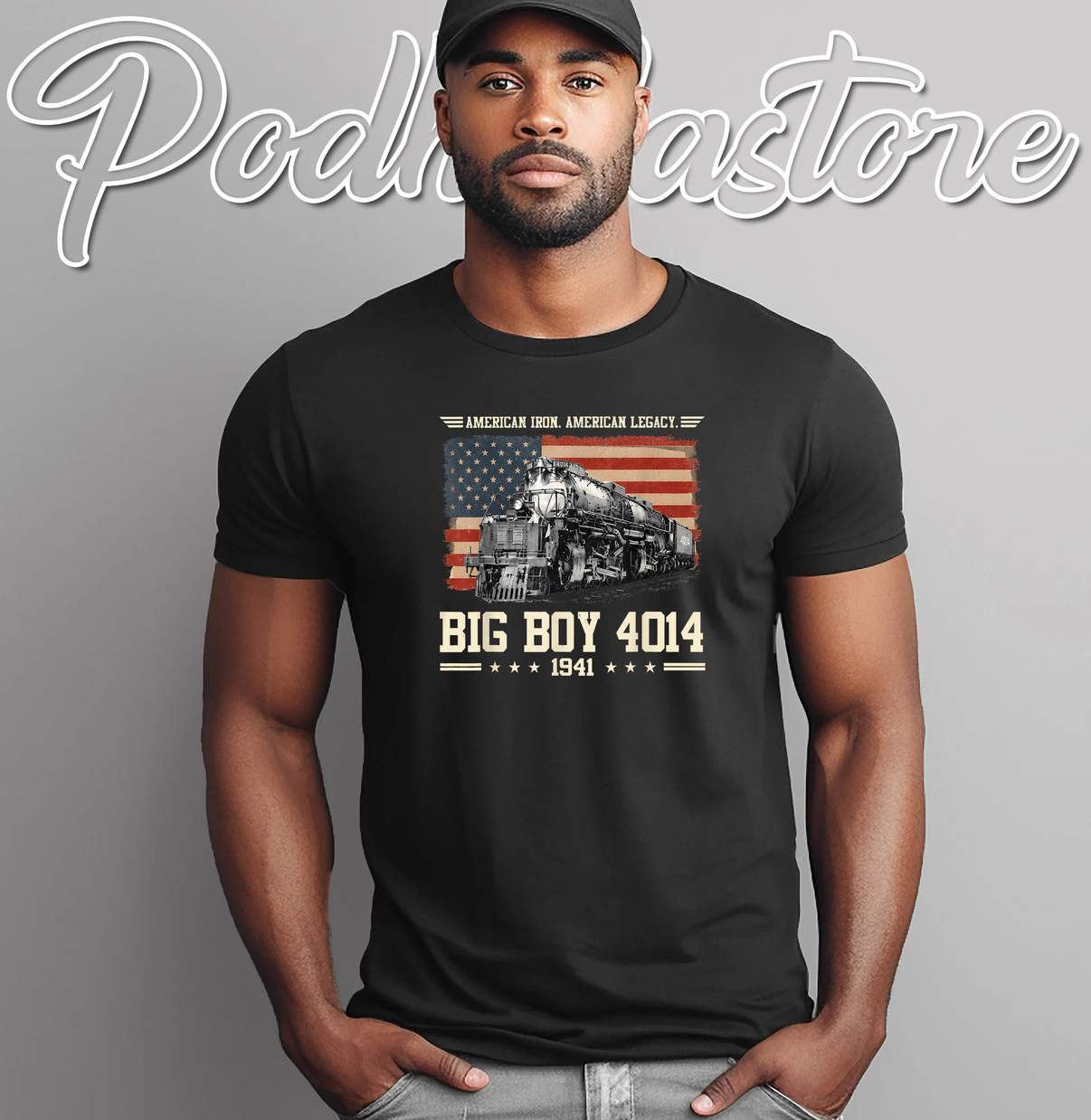 Big Boy 4014 Train Patriotic Shirt USA 250th Anniversary American