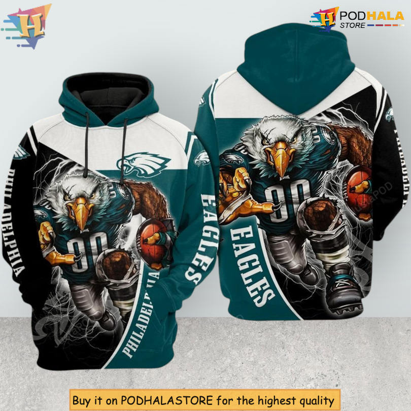 Big Eagle Artwork Womens Philadelphia Eagles Hoodie Custom 3D Hoodie
