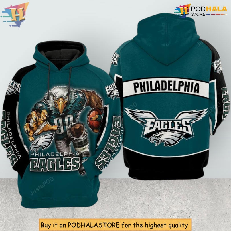 Big Logo Concept Philadelphia Eagles Green Hoodie All Over Print Gear