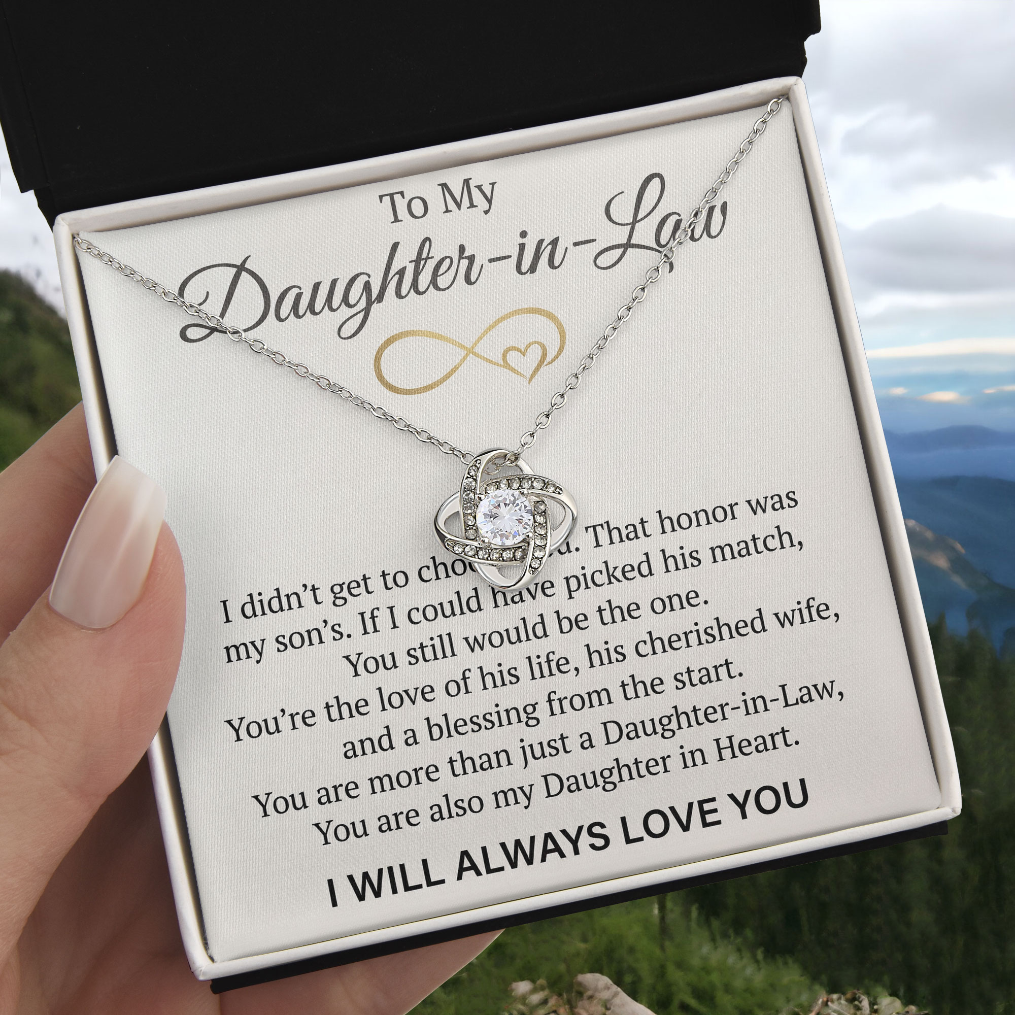 Birthday Gift 2026 Gift For Daughter In Law - Daughter In Heart Message Card Necklace