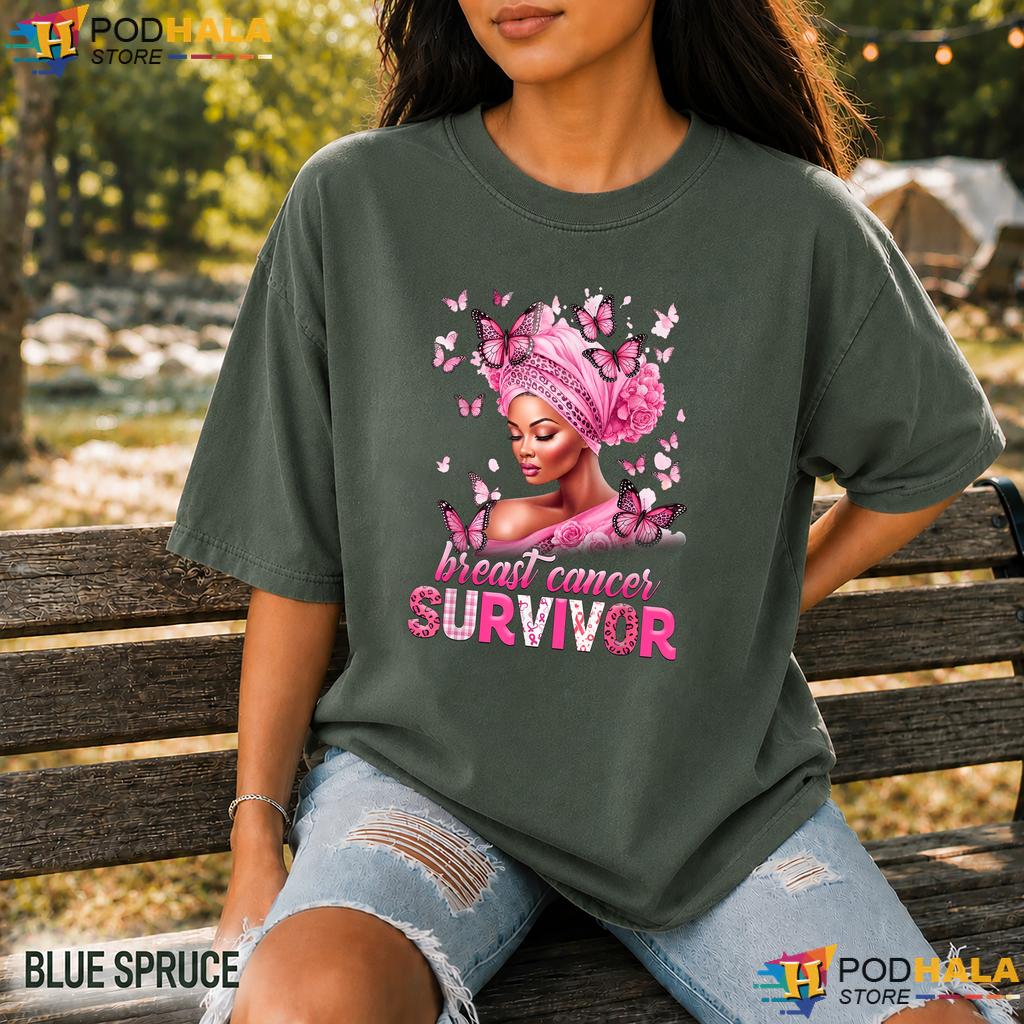 Black African American Warrior Comfort Colors T-Shirt Breast Cancer Women Black African American Warrior Comfort Colors T-Shirt Breast Cancer Women