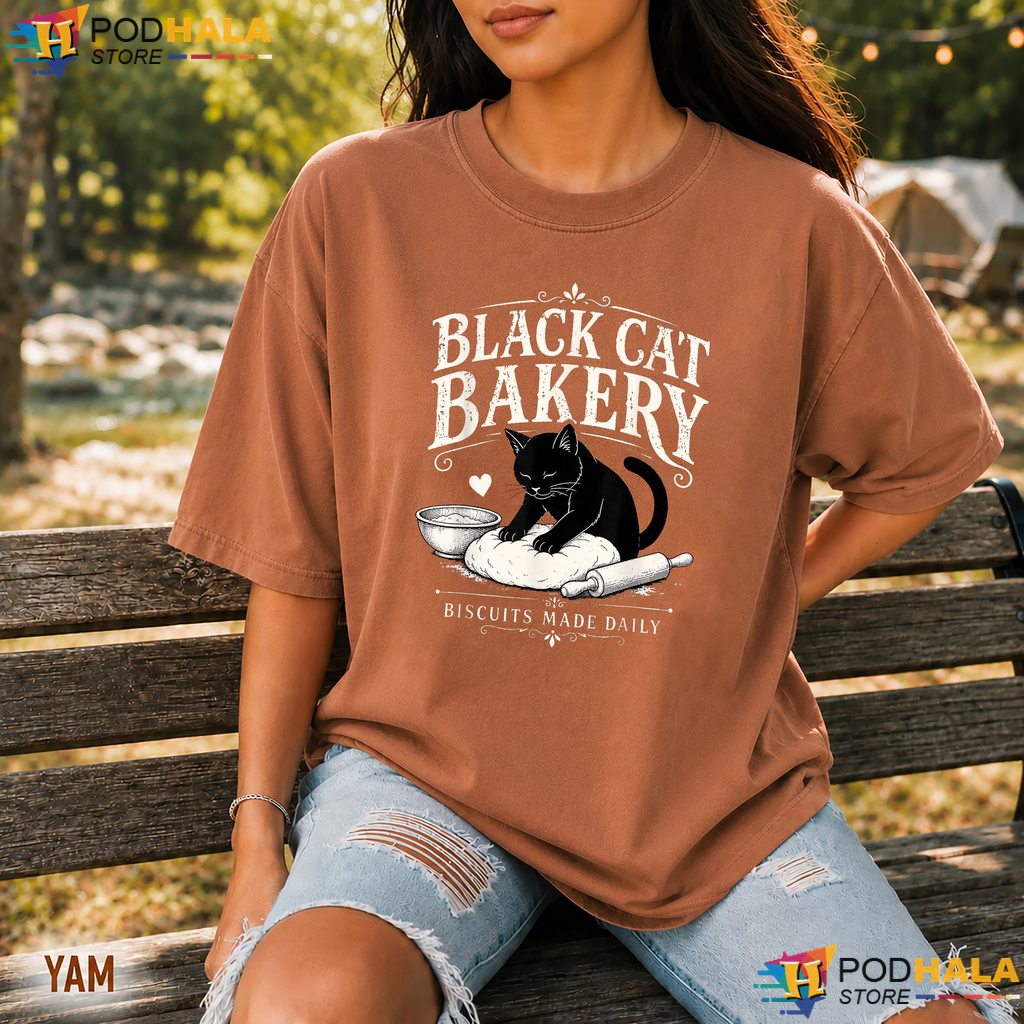 Black Cat Bakery Biscuits Comfort Colors Tshirt Made Daily Pet Lover Top Black Cat Bakery Biscuits Comfort Colors Tshirt Made Daily Pet Lover Top