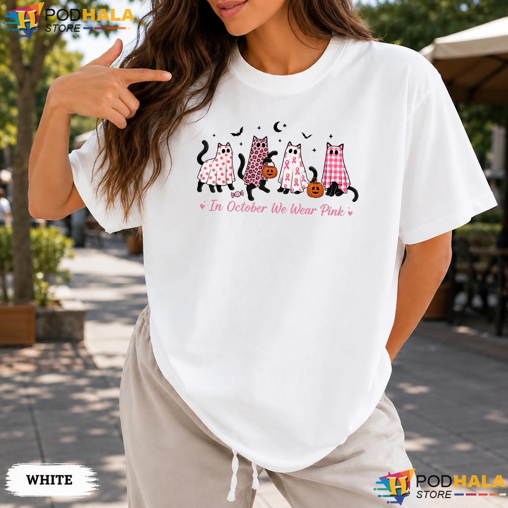 Black Cats Ghost Pumpkins Comfort Colors Tshirt Pink Halloween Top Black Cats Ghost Pumpkins Comfort Colors Tshirt Pink Halloween Top