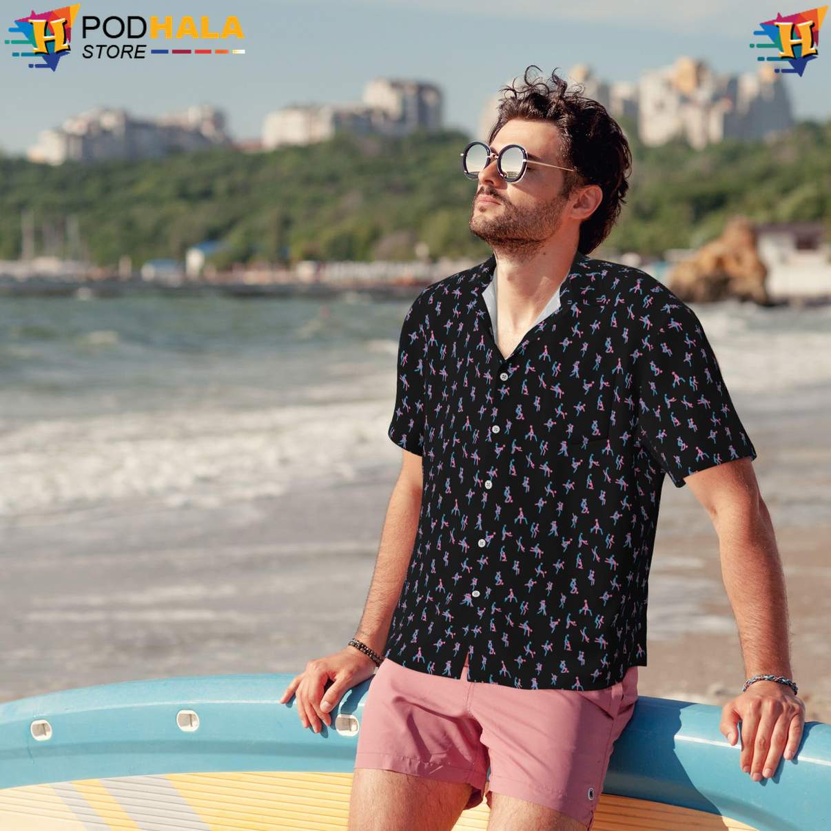 Black Love Aloha Shirt Pose Funny Mens Short Sleeve Button Up Beachwear Black Love Aloha Shirt Pose Funny Mens Short Sleeve Button Up Beachwear
