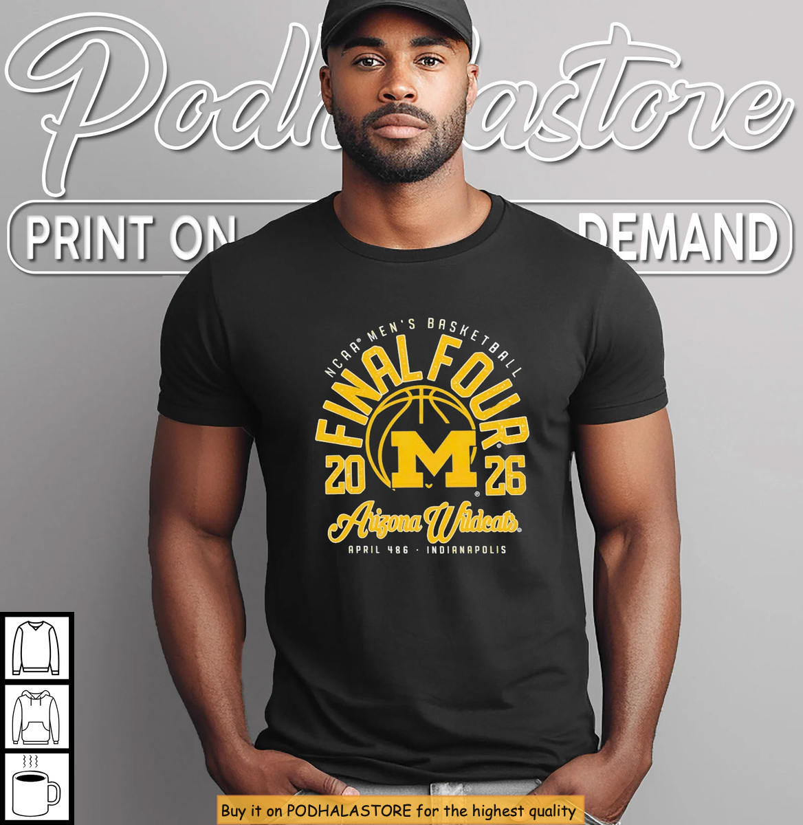 Michigan Wolverines Arizona Wildcats Final Four 2026 Basketball T-Shirt Fan
