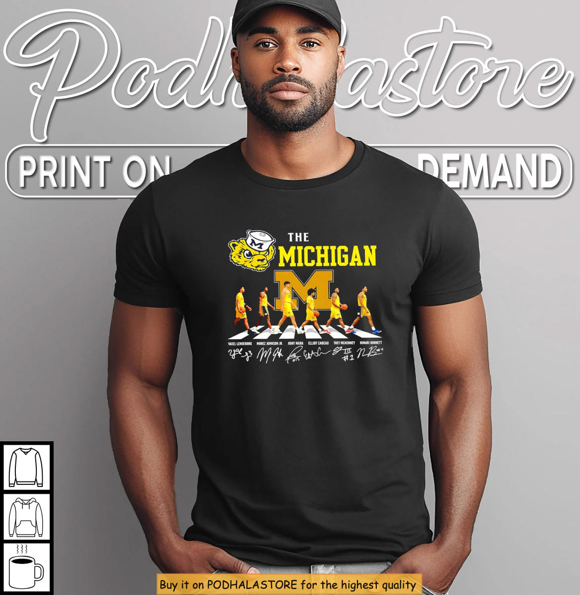Michigan Wolverines Crosswalk Signatures 2026 Basketball T-Shirt Fan Gift