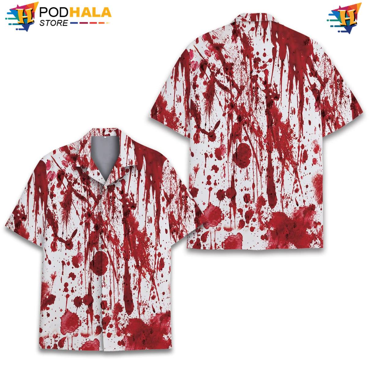 Bloody Fire Flame Short-sleeve button-up shirt Mens Cruise Holiday Resort Button Down Top Bloody Fire Flame Short-sleeve button-up shirt Mens Cruise Holiday Resort Button Down Top