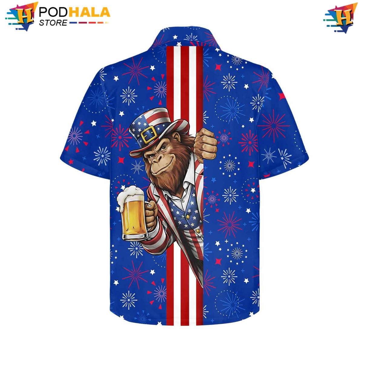 Blue Bigfoot Beer Tropical Shirt Mens Funny Summer Beach Party Apparel Blue Bigfoot Beer Tropical Shirt Mens Funny Summer Beach Party Apparel