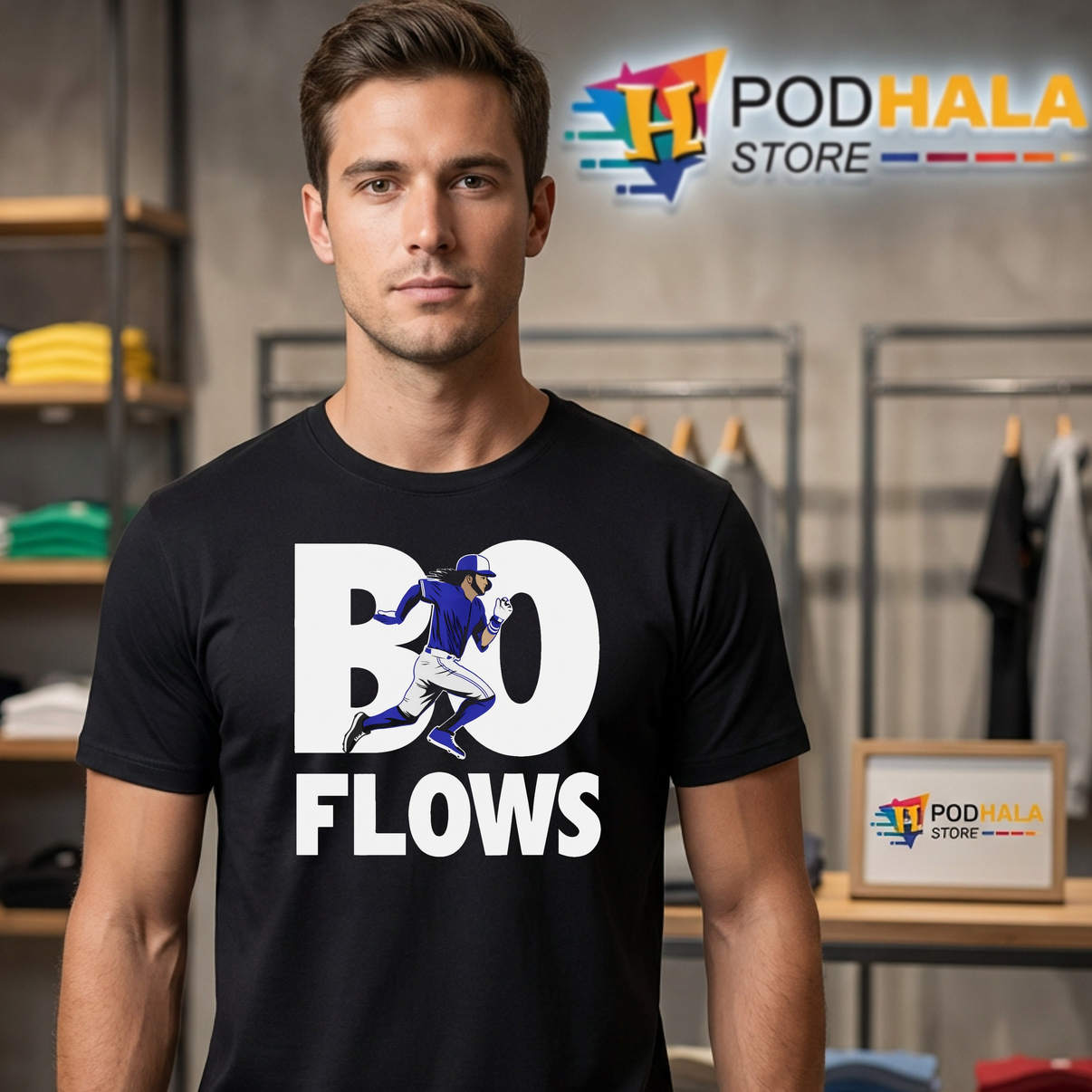 Bo Flows Bo Bichette Shirt Toronto Baseball Sports Fan Graphic Design For Men