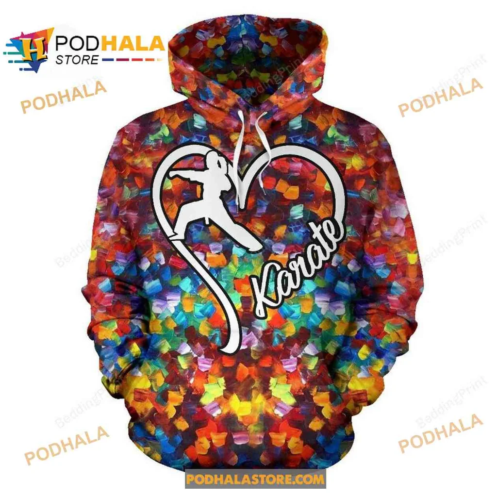 Bold Abstract Art AOP Hoodie Featuring Kaleidoscope Colors And Geometric Shapes Bold Abstract Art AOP Hoodie Featuring Kaleidoscope Colors And Geometric Shapes