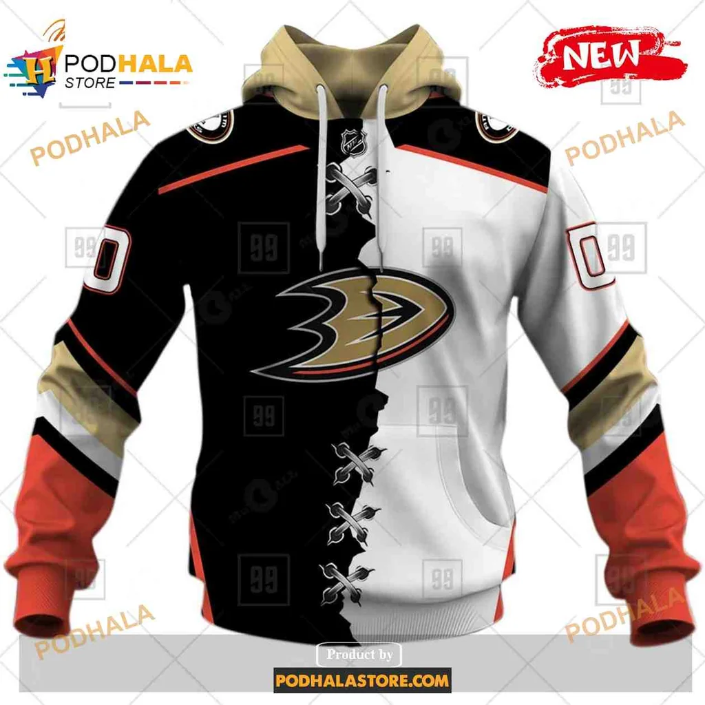 Bold Anaheim Ducks 3d Hoodie Featuring Iconic Logo And Player Number