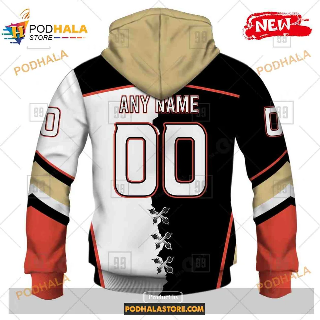 Bold Anaheim Ducks All Over Print Hoodie Featuring Iconic Logo And Player Number Bold Anaheim Ducks All Over Print Hoodie Featuring Iconic Logo And Player Number