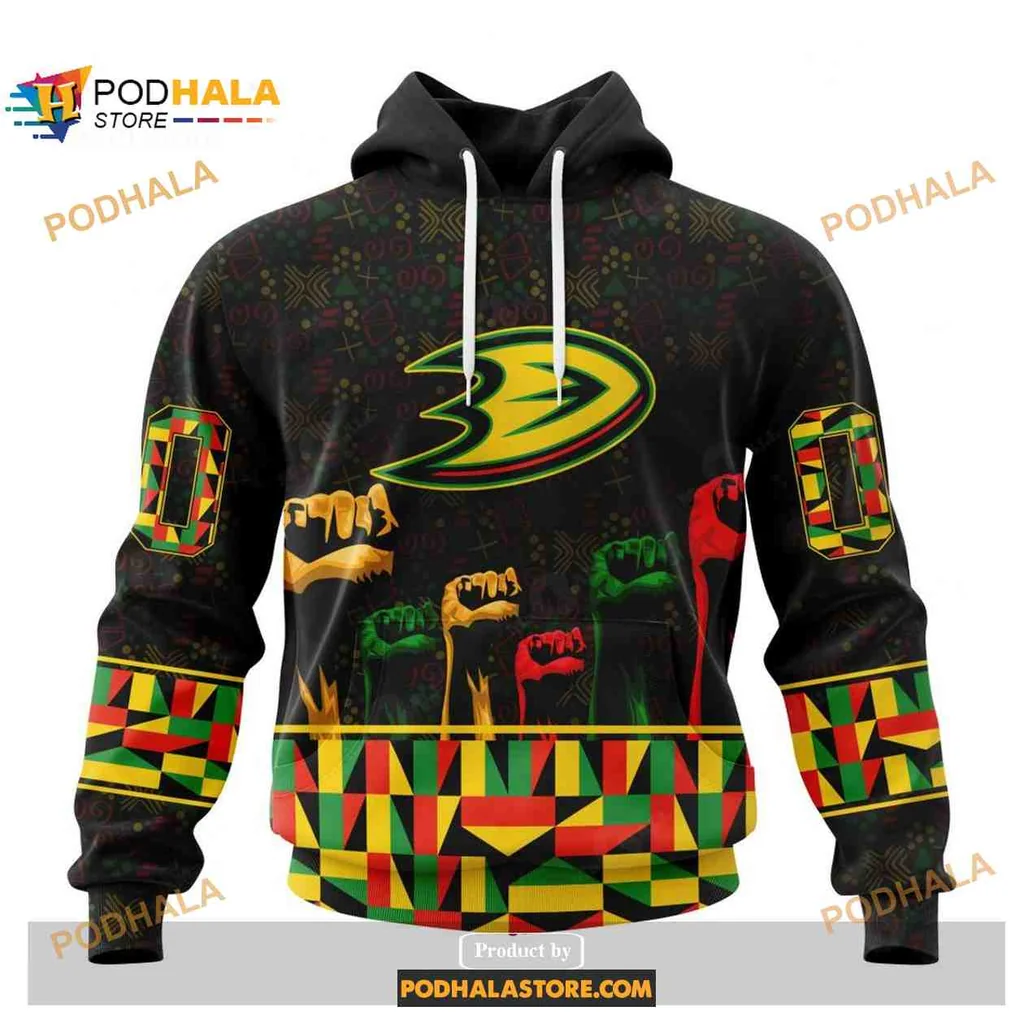 Bold Anaheim Ducks Black History Month Hoodie Celebrating Unity And Empowerment