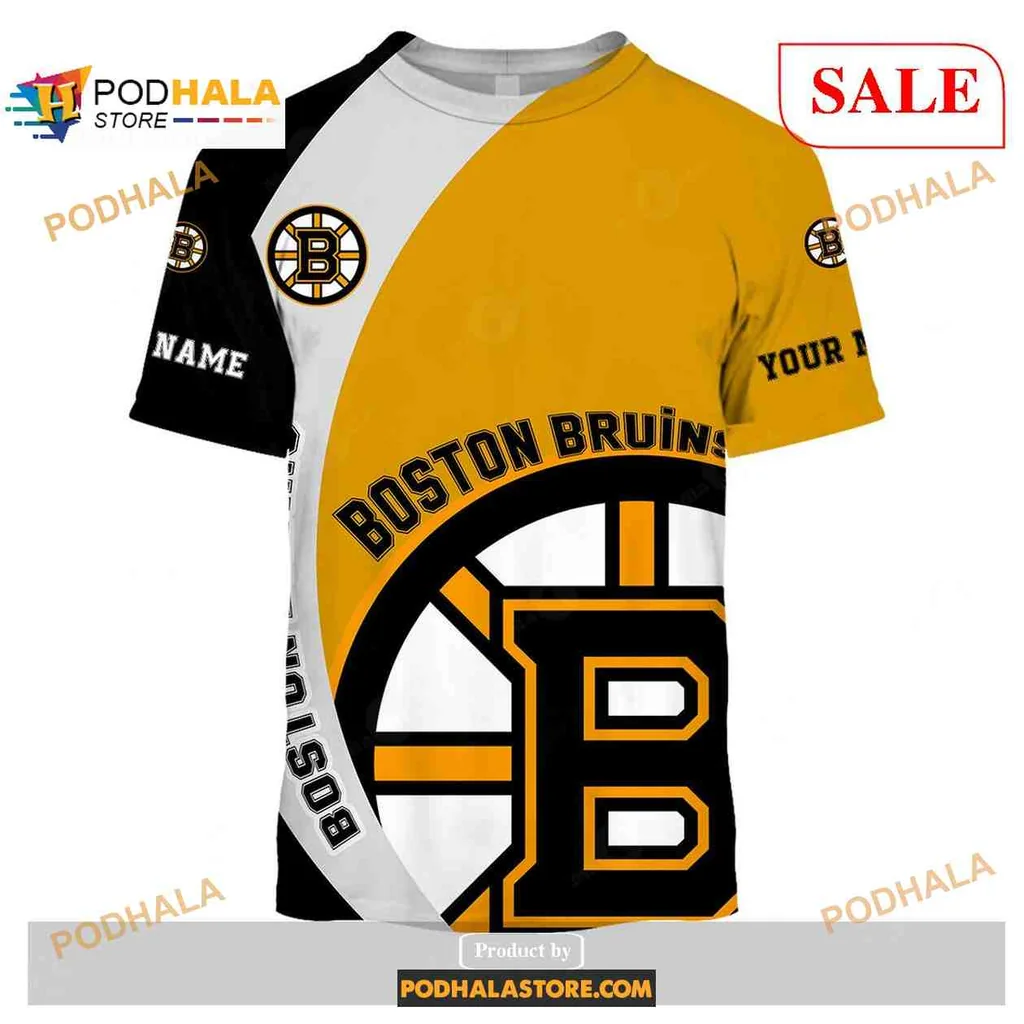 Bold Boston Bruins All Over Print Hoodie, Black And Gold Team Spirit Design Bold Boston Bruins All Over Print Hoodie, Black And Gold Team Spirit Design