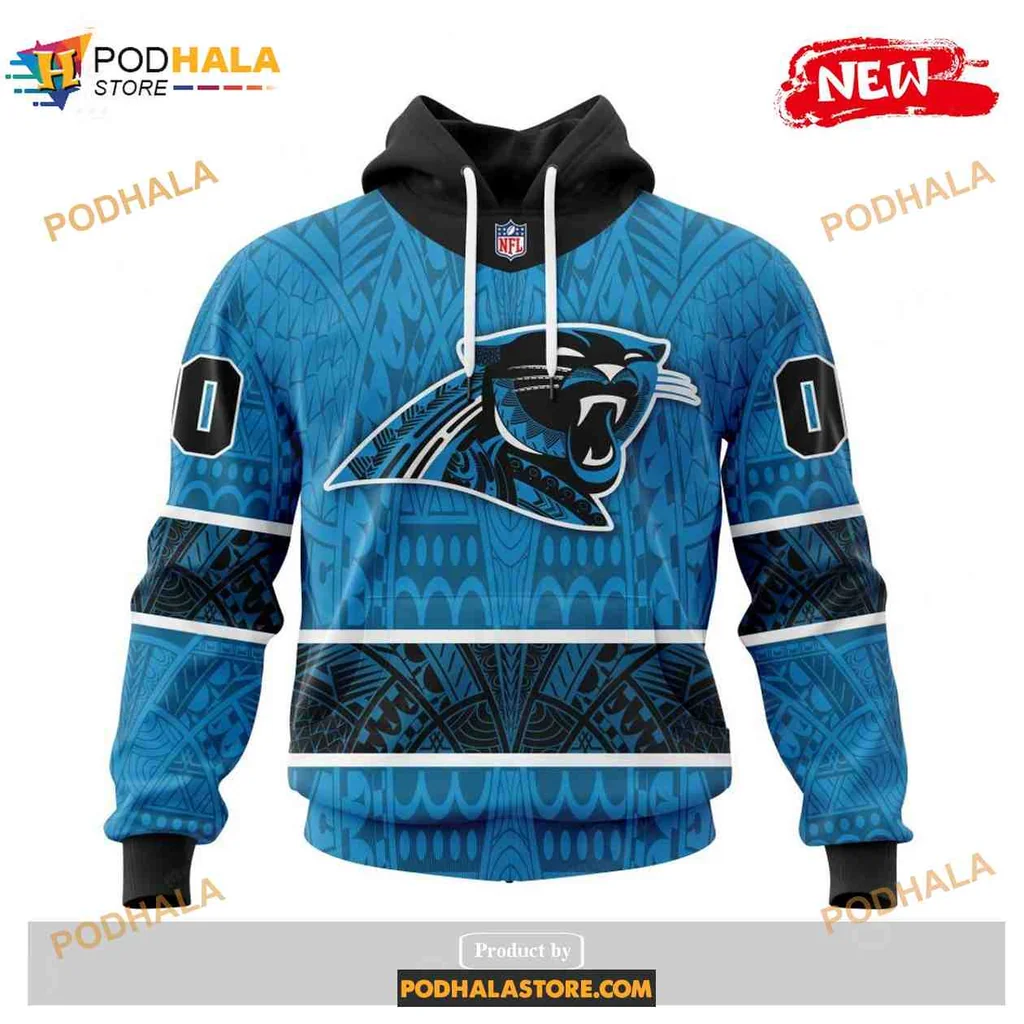 Bold Carolina Panthers Samoa Culture 3d Hoodie With Tribal Design