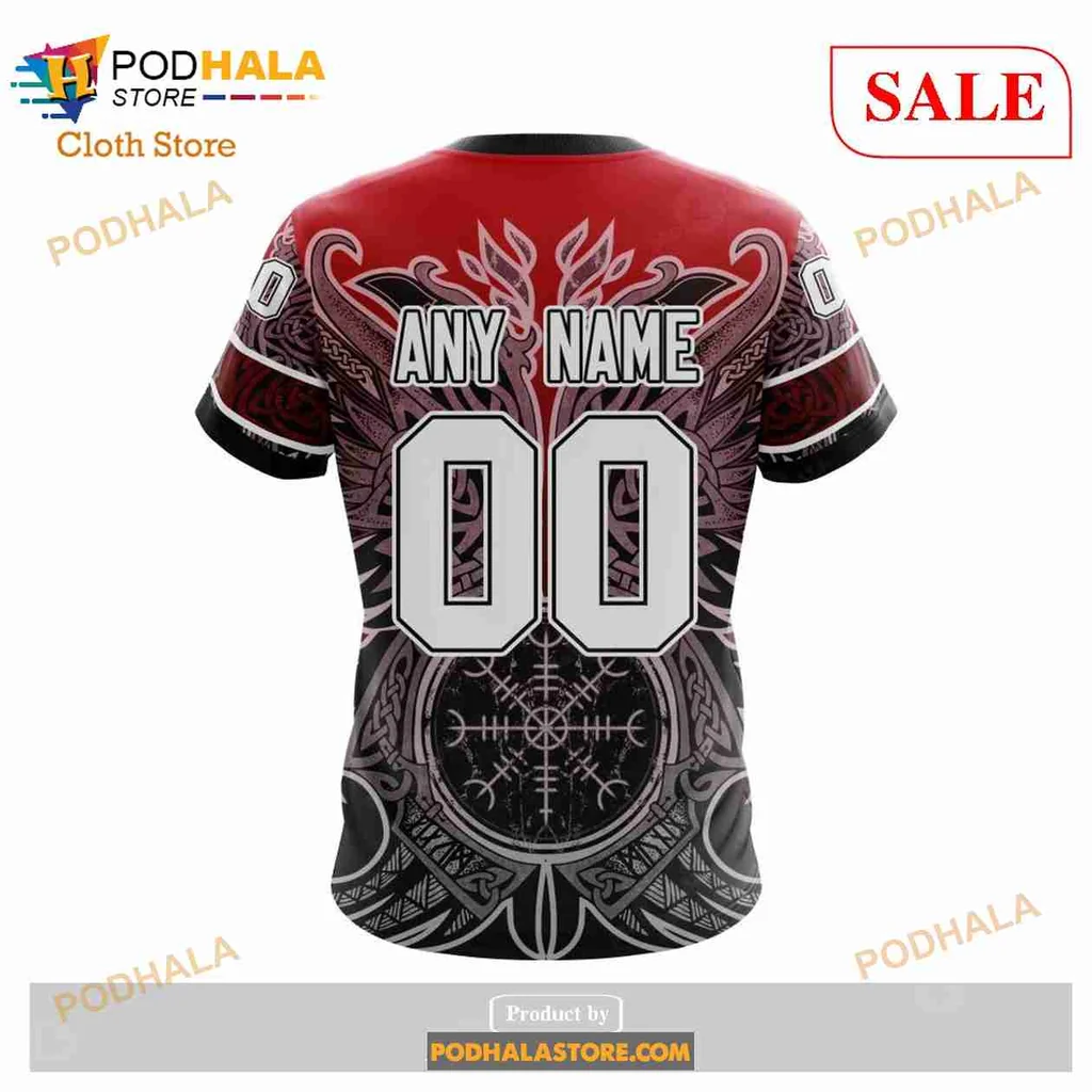Bold Chicago Blackhawks Viking Symbols AOP Hoodie Featuring Native American Warrior Design Bold Chicago Blackhawks Viking Symbols AOP Hoodie Featuring Native American Warrior Design
