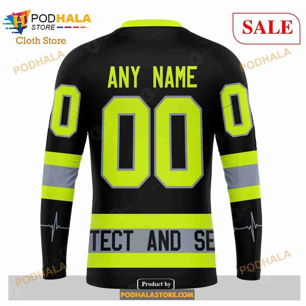 Bold Colorado Avalanche Firefighter Hoodie With Customizable Number - Product View 5 Bold Colorado Avalanche Firefighter Hoodie With Customizable Number - Product View 5