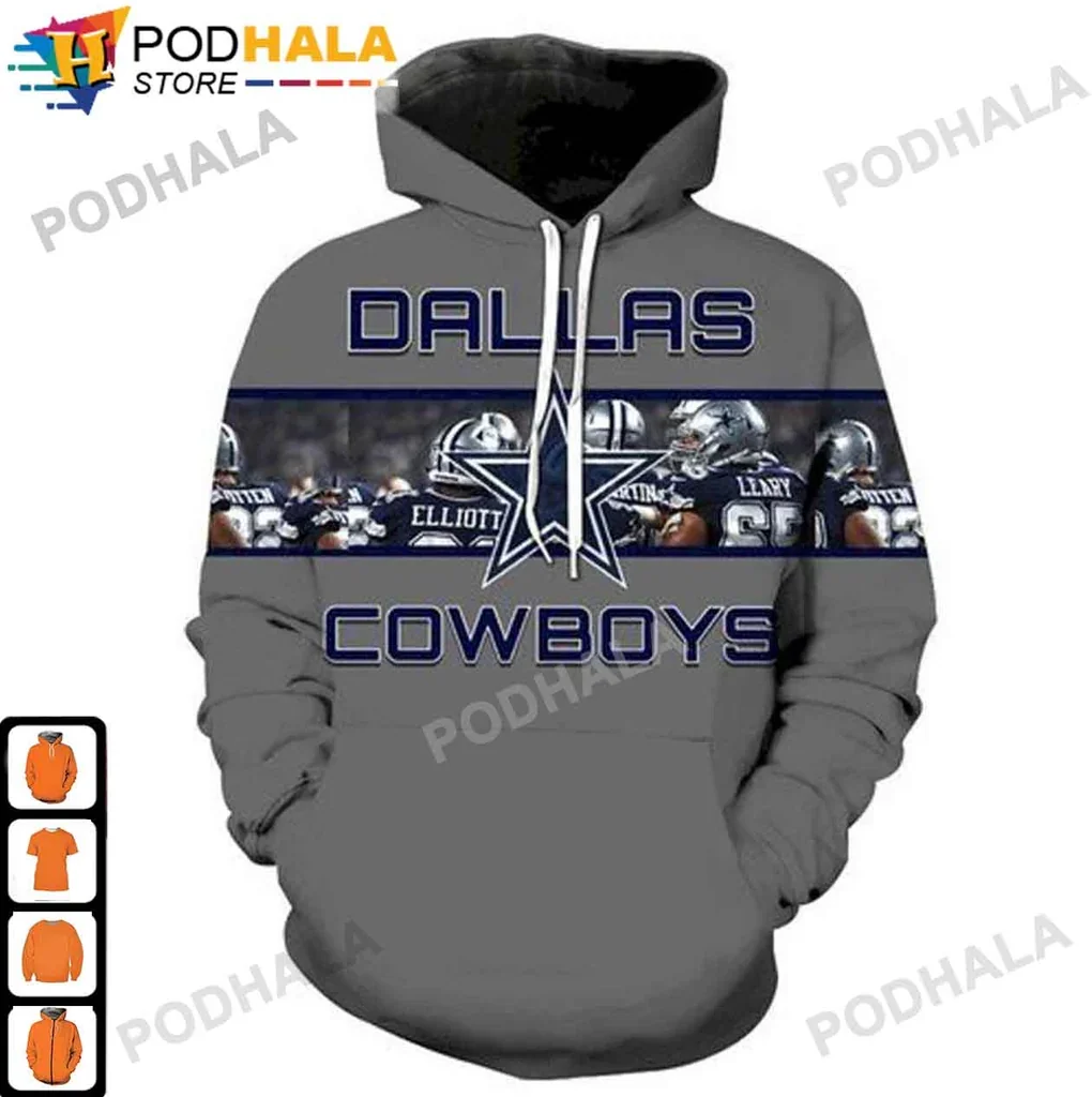 Bold Dallas Cowboys Action Hoodie With Dynamic Player Design