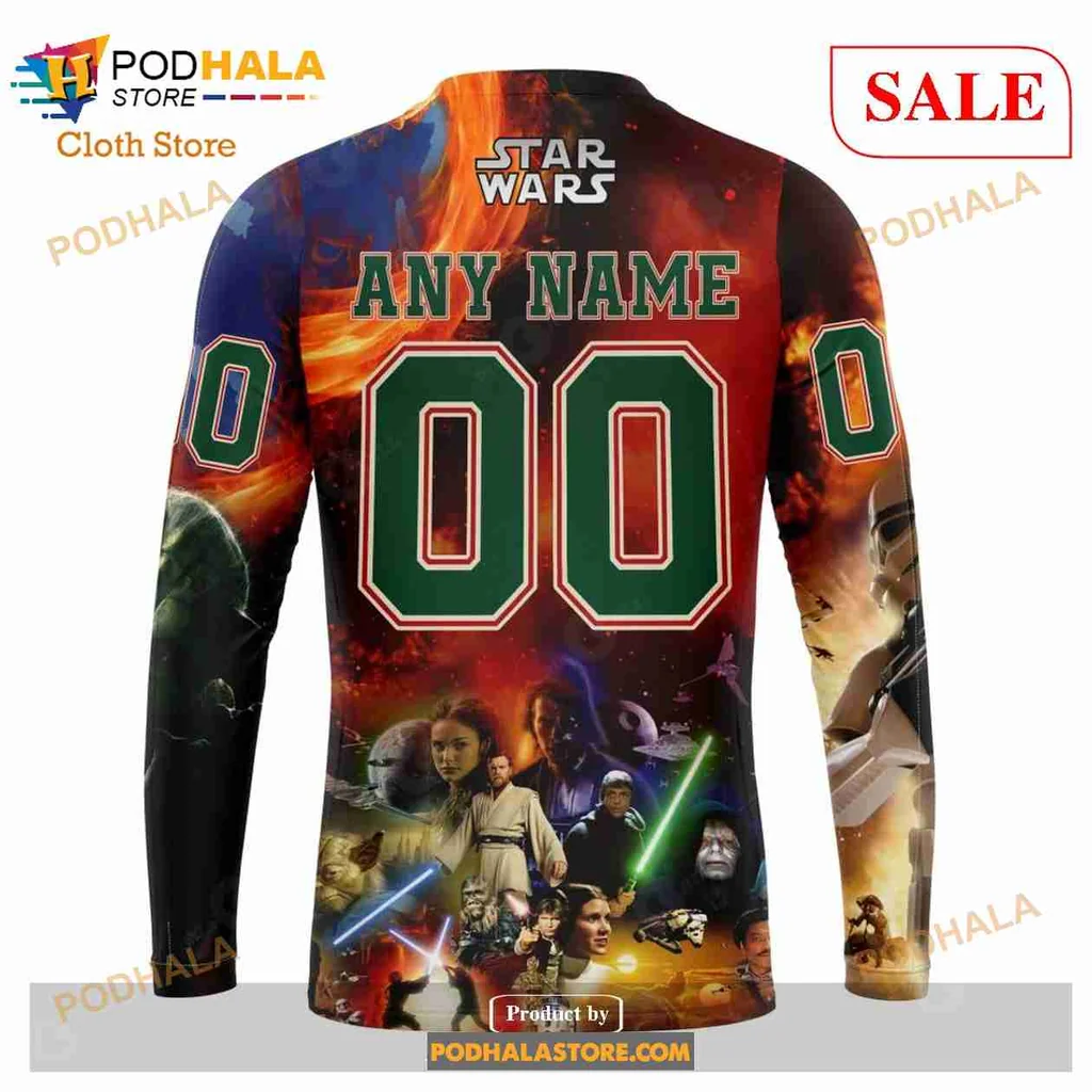 Bold Darth Vader Minnesota Wild 3d Hoodie With Fiery Design Elements - Product View 5 Bold Darth Vader Minnesota Wild 3d Hoodie With Fiery Design Elements - Product View 5