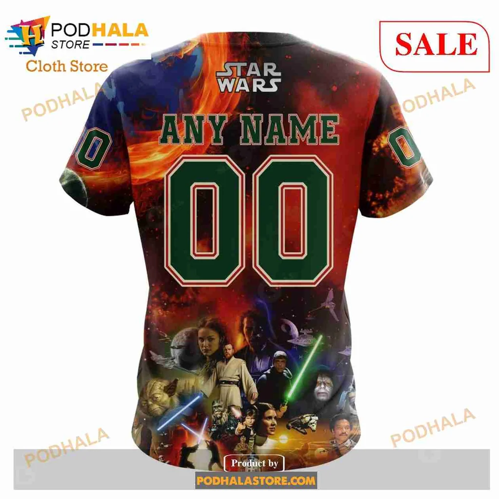 Bold Darth Vader Minnesota Wild 3d Hoodie With Fiery Design Elements - Product View 7 Bold Darth Vader Minnesota Wild 3d Hoodie With Fiery Design Elements - Product View 7