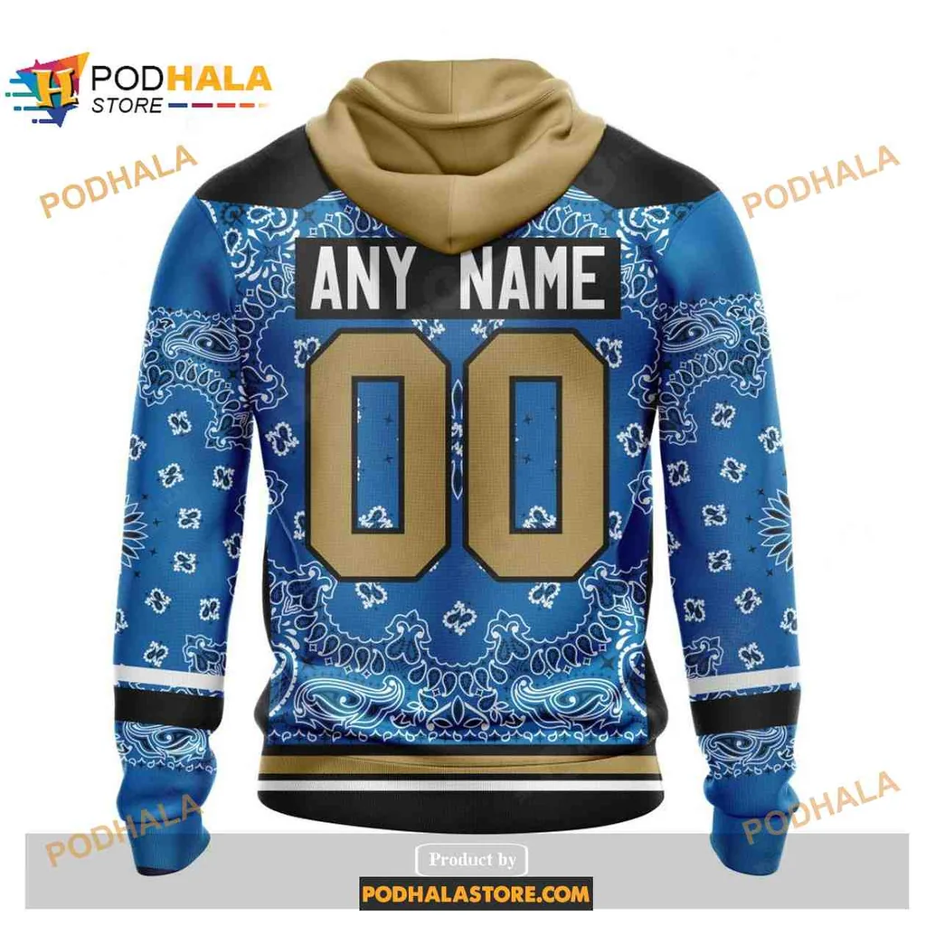 Bold Detroit Lions Lion Head All Over Print Hoodie With Bandana Patterns Bold Detroit Lions Lion Head All Over Print Hoodie With Bandana Patterns
