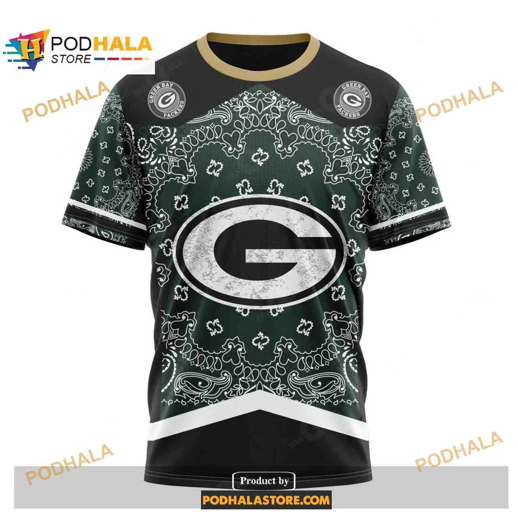 Bold Green Bay Packers AOP Hoodie With Stylish Paisley Design Bold Green Bay Packers AOP Hoodie With Stylish Paisley Design