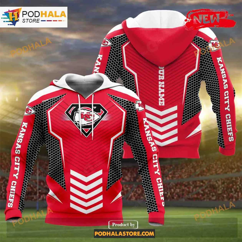 Bold Kansas City Chiefs 3d Hoodie With Superhero Inspired Design