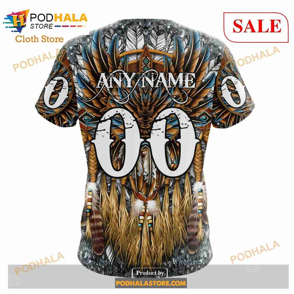 Bold Los Angeles Kings Native Hoodie With Tribal Feather Design - Product View 7 Bold Los Angeles Kings Native Hoodie With Tribal Feather Design - Product View 7