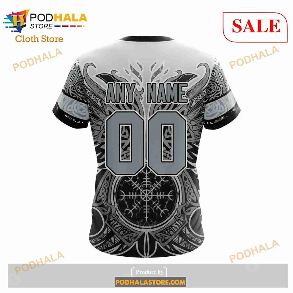 Bold Los Angeles Kings Viking Hoodie With Norse Design Elements - View 1 Bold Los Angeles Kings Viking Hoodie With Norse Design Elements - View 1