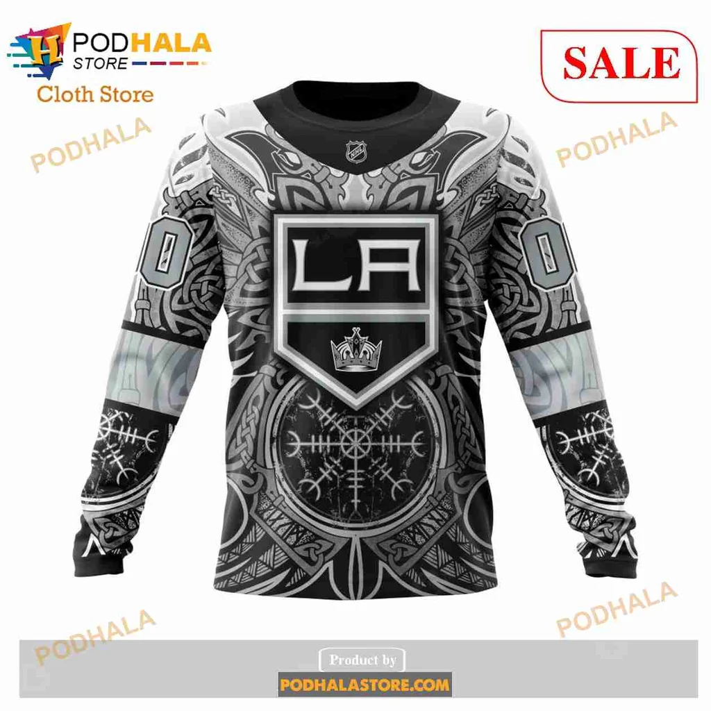 Bold Los Angeles Kings Viking Hoodie With Norse Design Elements - Product View 6 Bold Los Angeles Kings Viking Hoodie With Norse Design Elements - Product View 6