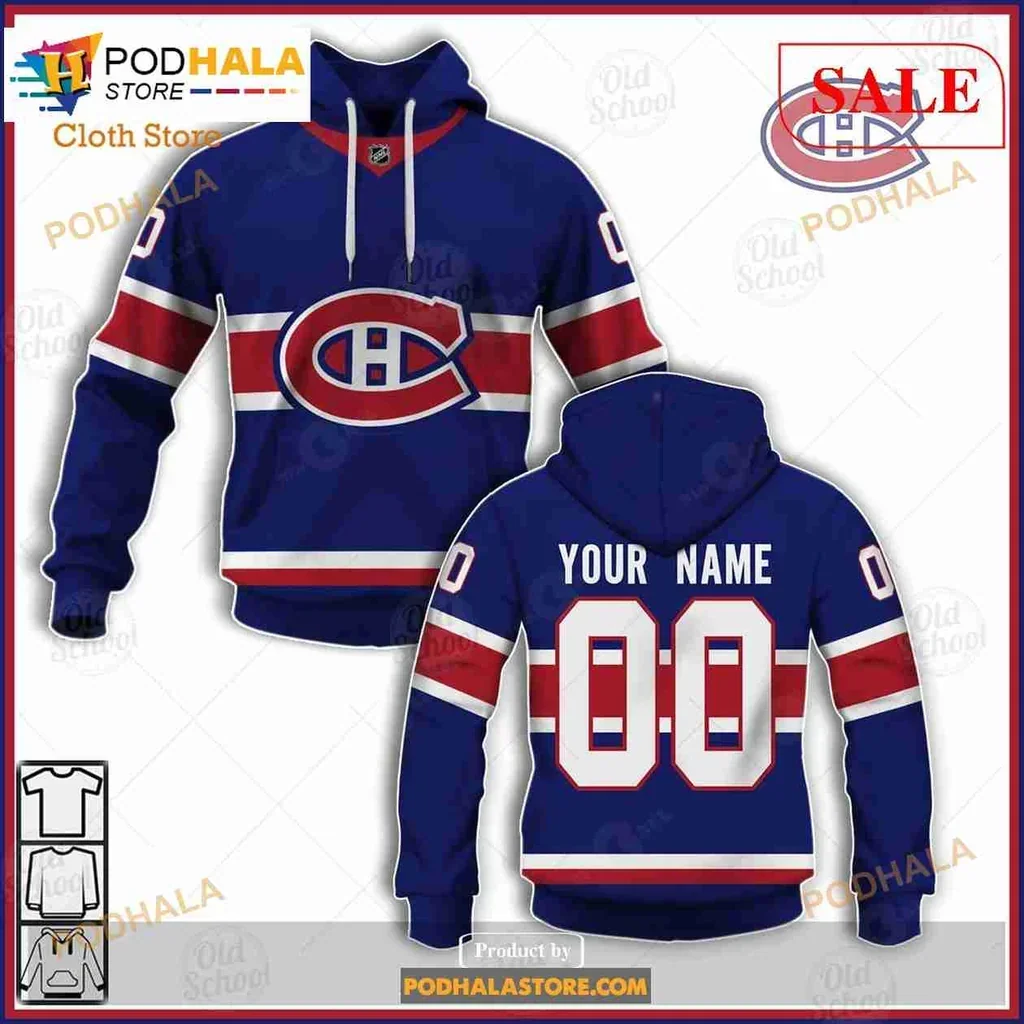 Bold Montreal Canadiens 3d Hoodie With Iconic Team Colors And Custom Name