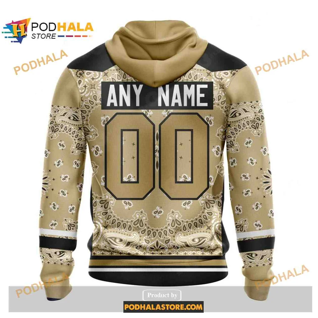 Bold New Orleans Saints All Over Print Hoodie With Fleur De Lis And Paisley Design Bold New Orleans Saints All Over Print Hoodie With Fleur De Lis And Paisley Design