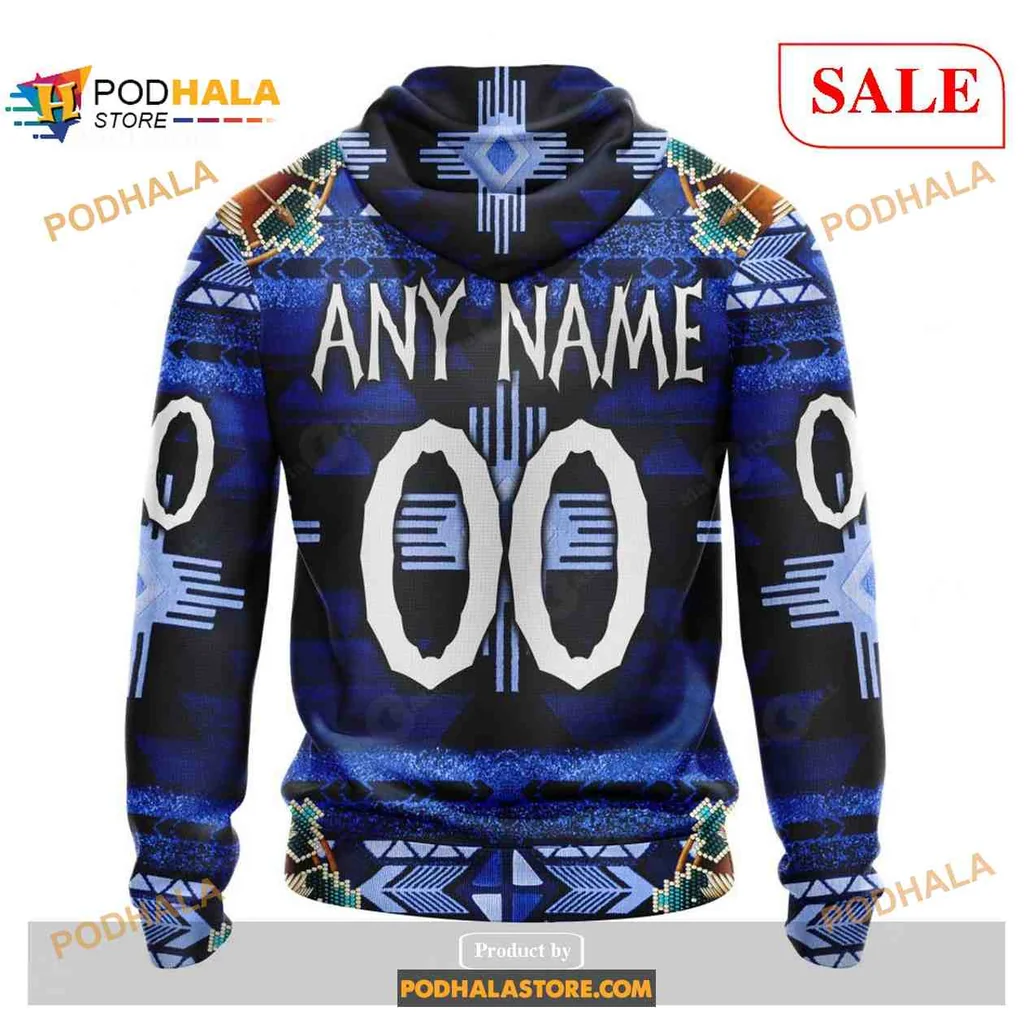 Bold New York Rangers Native American Hoodie With Vibrant Design - View 1 Bold New York Rangers Native American Hoodie With Vibrant Design - View 1