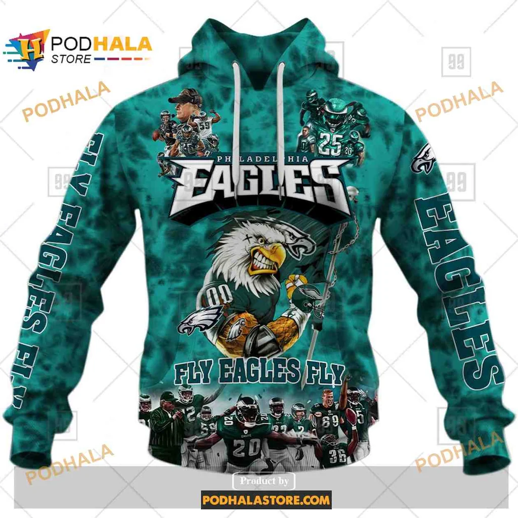 Bold Philadelphia Eagles 3d Hoodie Fly Eagles Fly Design
