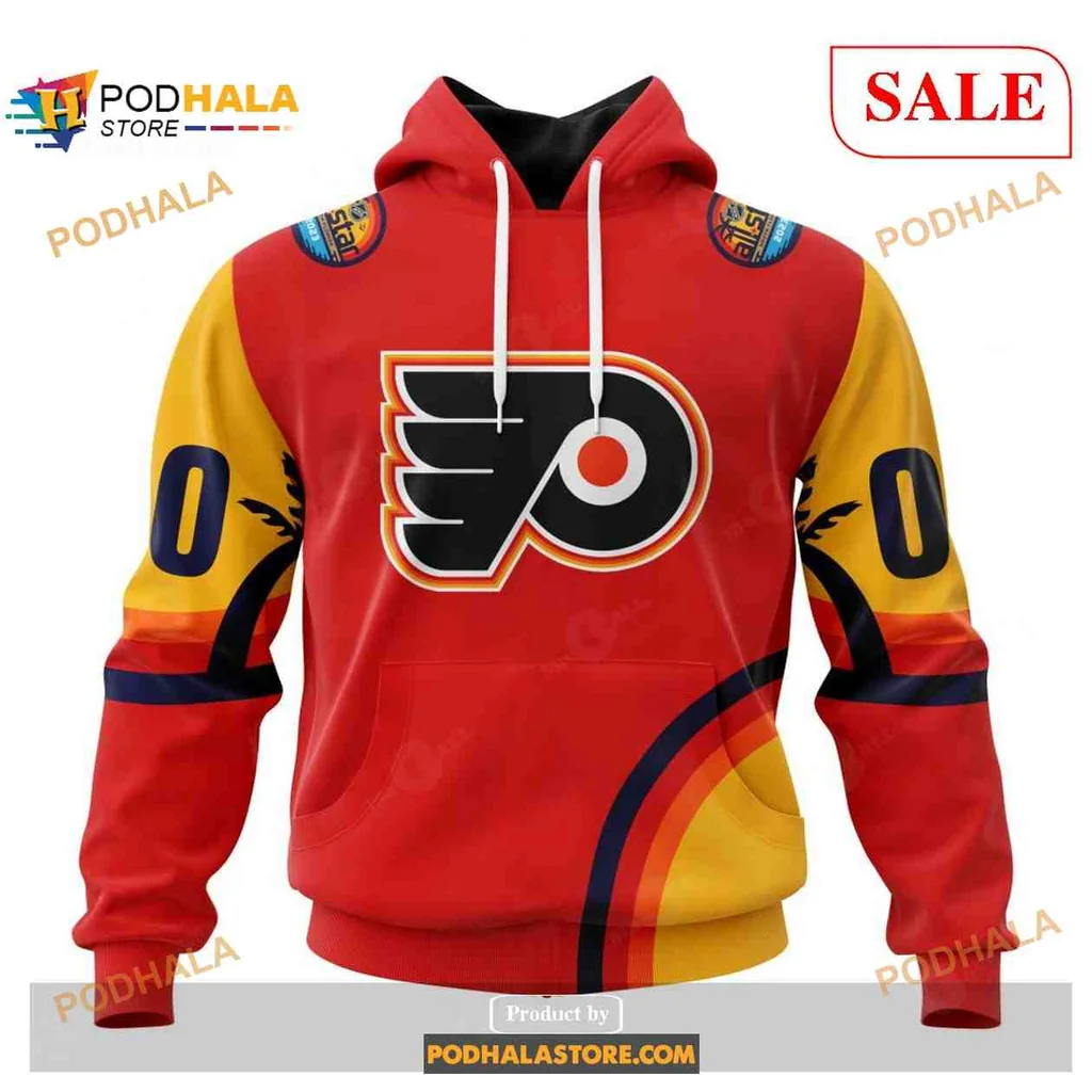 Bold Philadelphia Flyers 3d Hoodie Featuring Vibrant Team Logo Design