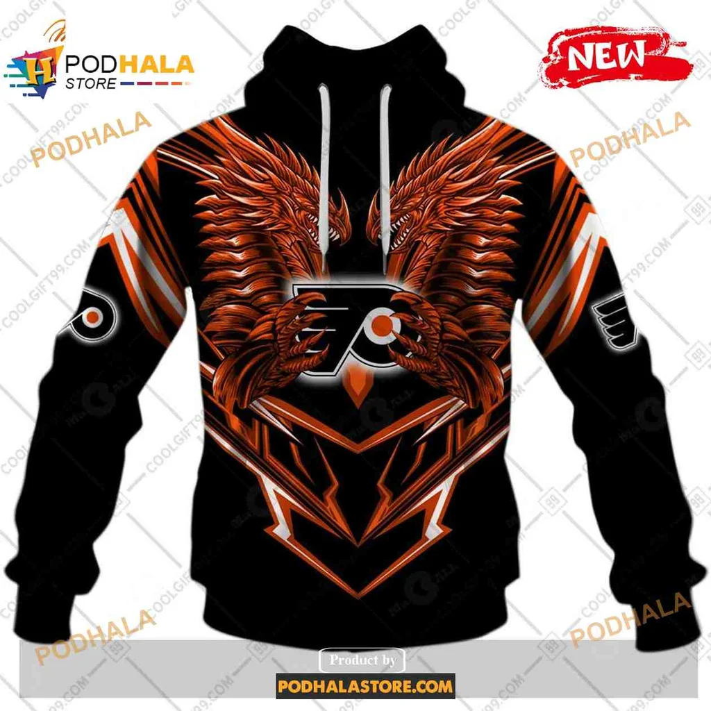 Bold Philadelphia Flyers Dragon 3d Hoodie With Fierce Design
