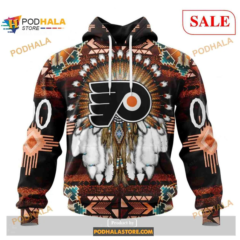 Bold Philadelphia Flyers Native American 3d Hoodie With Colorful Design