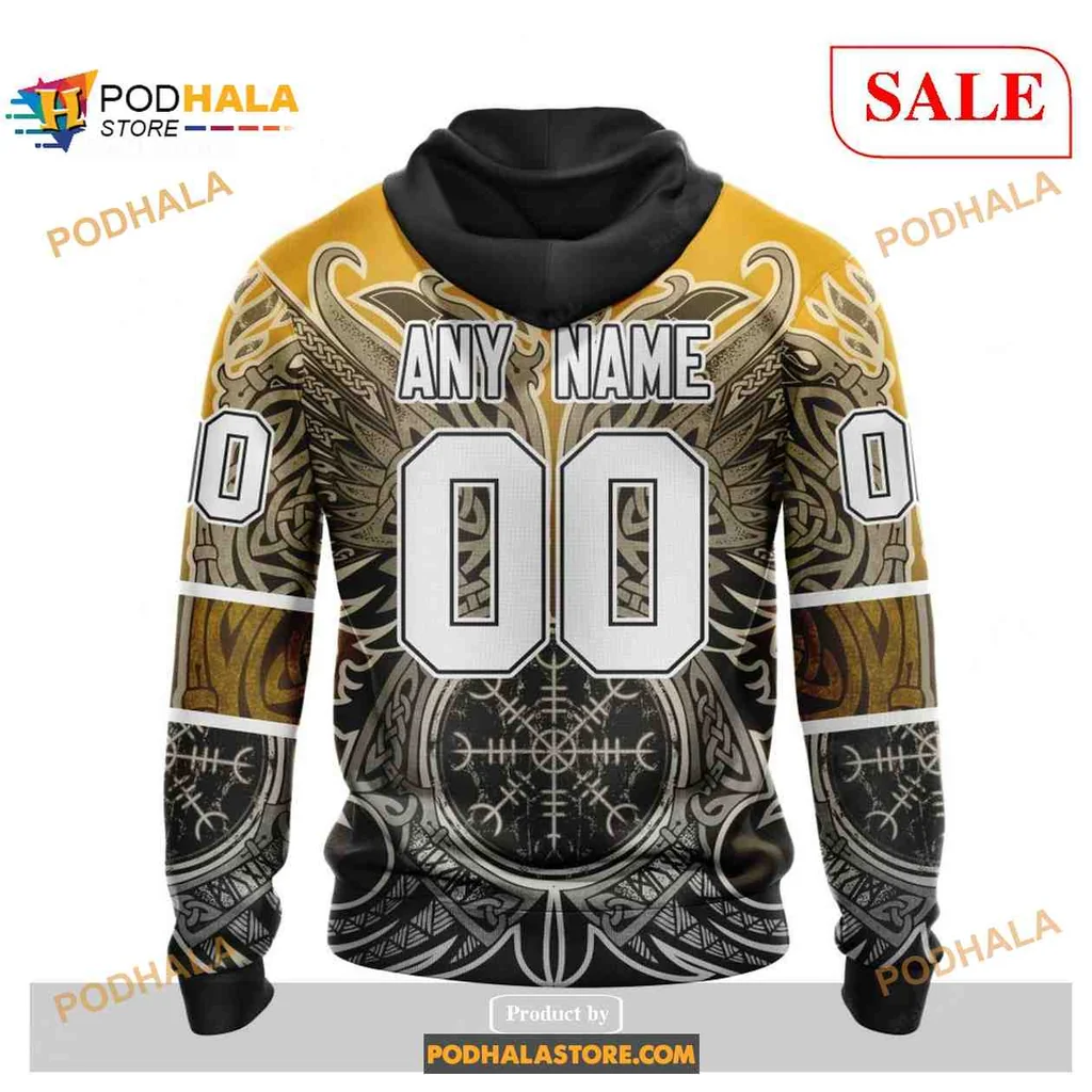 Bold Pittsburgh Penguins Viking AOP Hoodie With Intricate Norse Design Bold Pittsburgh Penguins Viking AOP Hoodie With Intricate Norse Design
