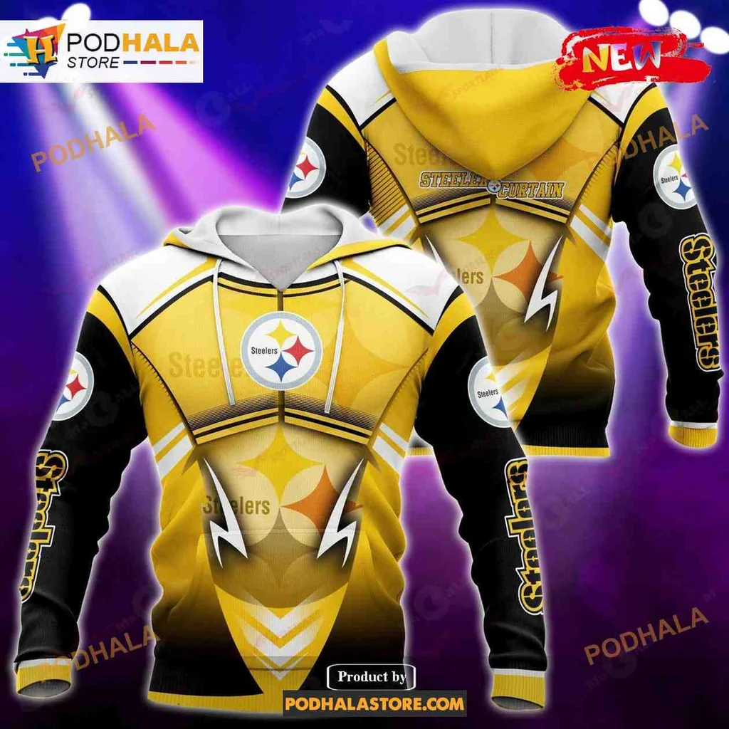 Bold Pittsburgh Steelers 3d Hoodie With Iconic Black And Gold Design