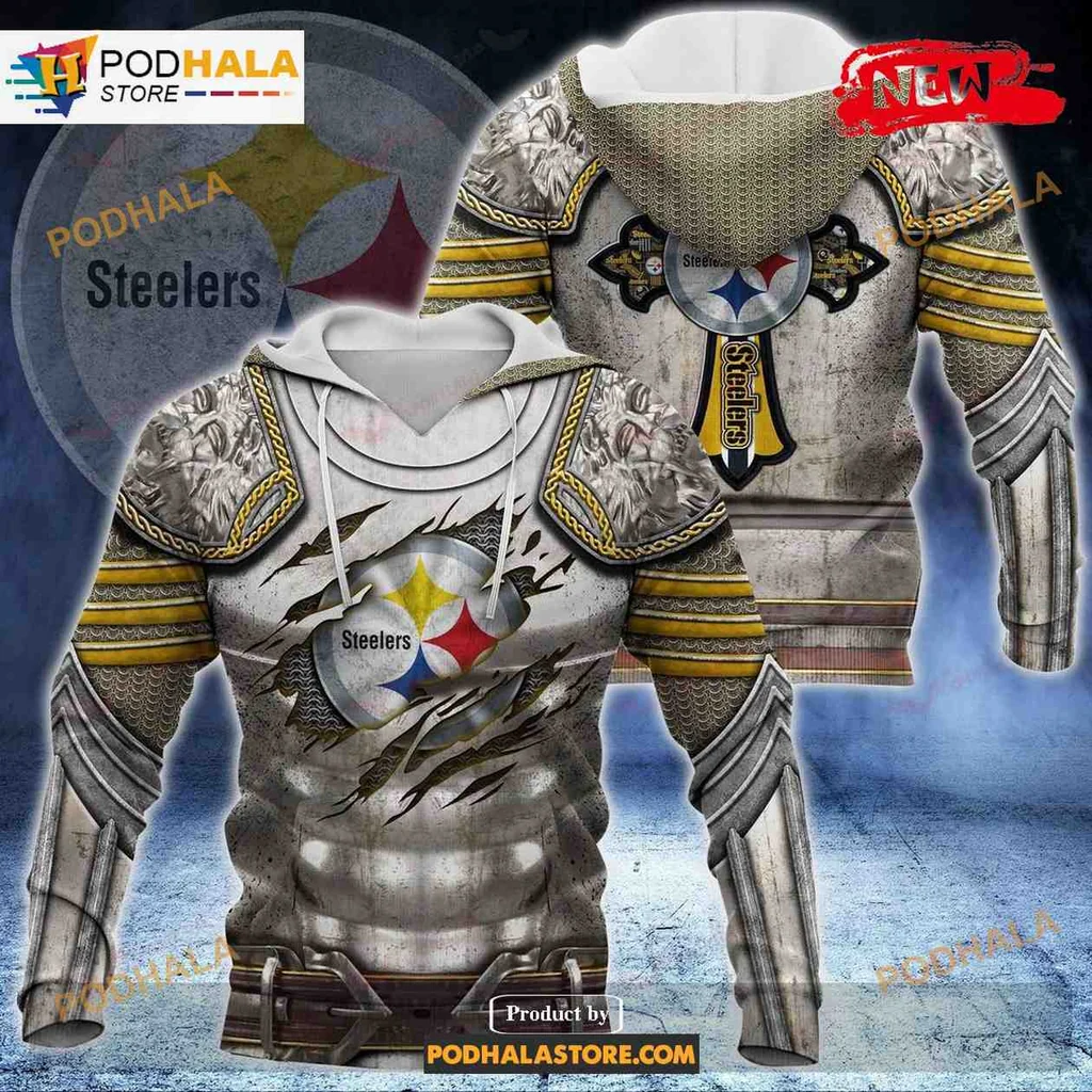 Bold Pittsburgh Steelers Knight Armor 3d Hoodie With Unique Design