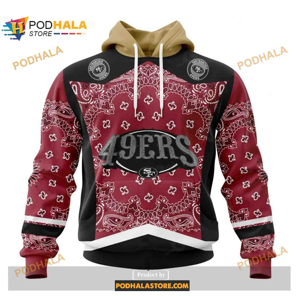 Bold San Francisco 49ers 3d Hoodie With Paisley Patterns And Team Logos
