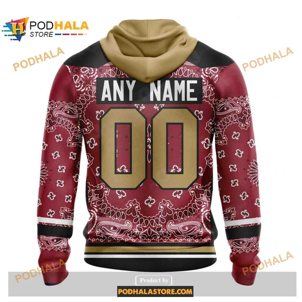 Bold San Francisco 49ers All Over Print Hoodie With Paisley Patterns And Team Logos Bold San Francisco 49ers All Over Print Hoodie With Paisley Patterns And Team Logos