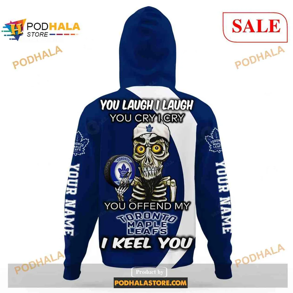 Bold Toronto Maple Leafs AOP Hoodie, Large Blue Maple Leaf Emblem Design Bold Toronto Maple Leafs AOP Hoodie, Large Blue Maple Leaf Emblem Design