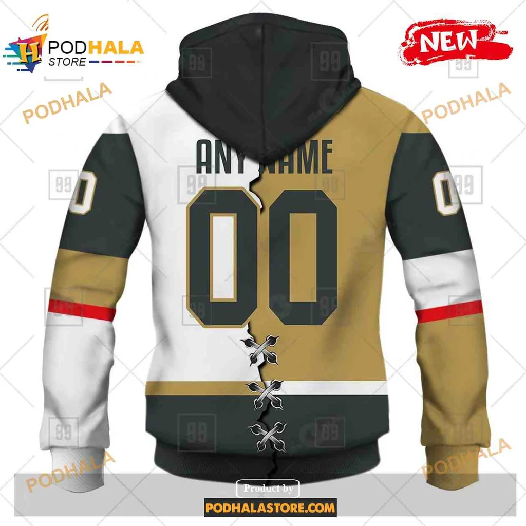 Bold Vegas Golden Knights AOP Hoodie With Striking Black And Gold Design Bold Vegas Golden Knights AOP Hoodie With Striking Black And Gold Design
