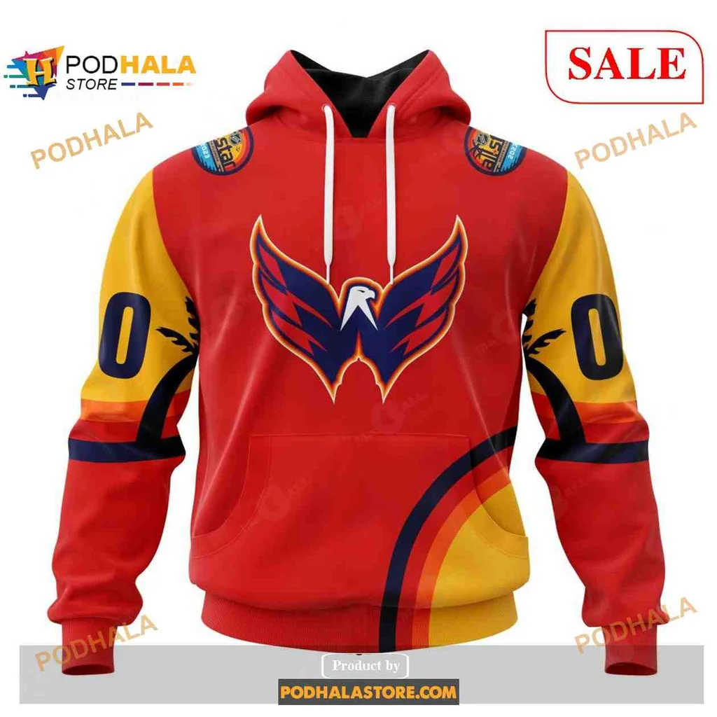 Bold Washington Capitals Bird Logo 3d Hoodie With Stripes And Accents