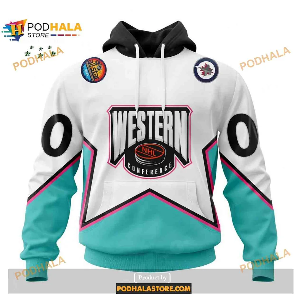 Bold Winnipeg Jets Western Conference 3d Hoodie With Vibrant Design