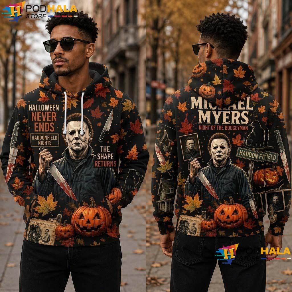 Boogeyman Halloween 3D Hoodie Haddonfield Michael Myers Horror Apparel Boogeyman Halloween 3D Hoodie Haddonfield Michael Myers Horror Apparel