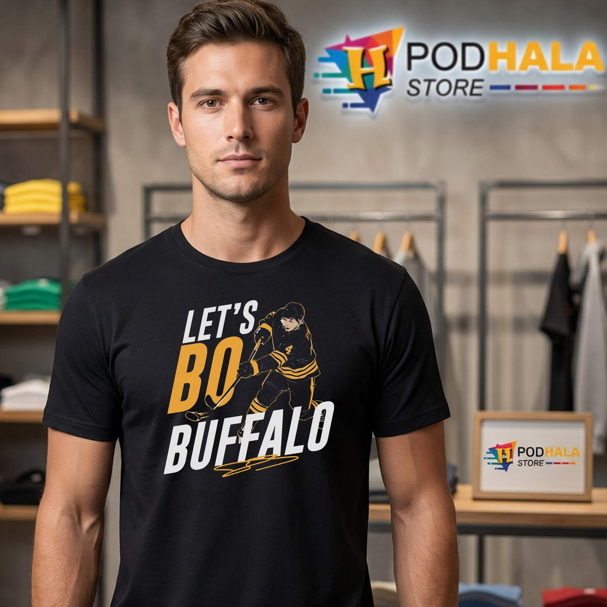 Bowen Byram Lets Bo Buffalo Shirt Hockey Sports Fan Graphic Design For Lovers