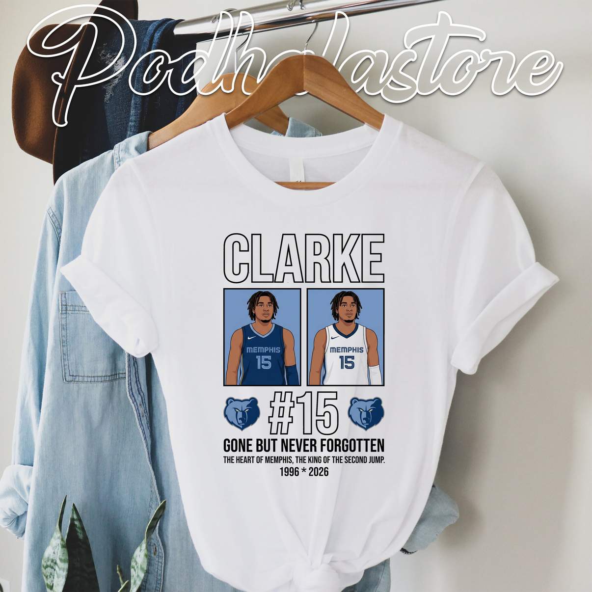 Brandon Clarke Heart Memphis Shirt 2026 Grizzlies Basketball Fan Graphic Men